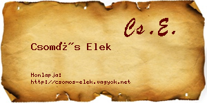 Csomós Elek névjegykártya